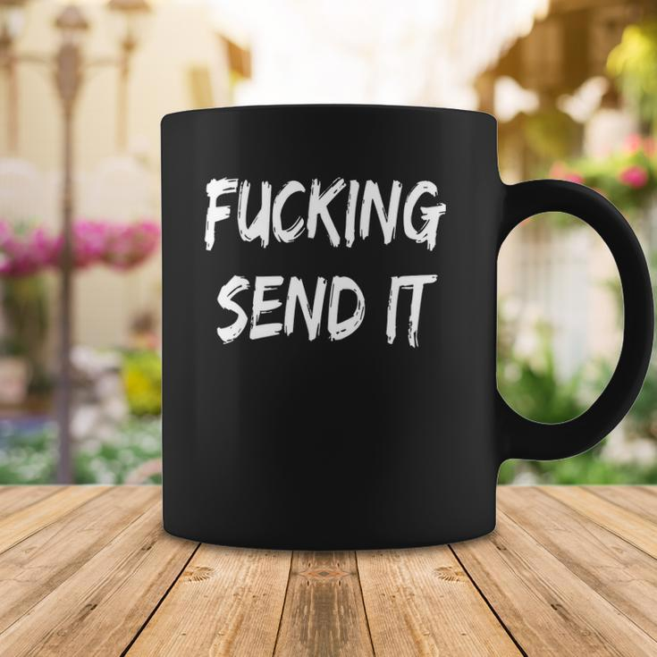 Womens Fucking Send It Snowmobile Fan Gift Coffee Mug Unique Gifts