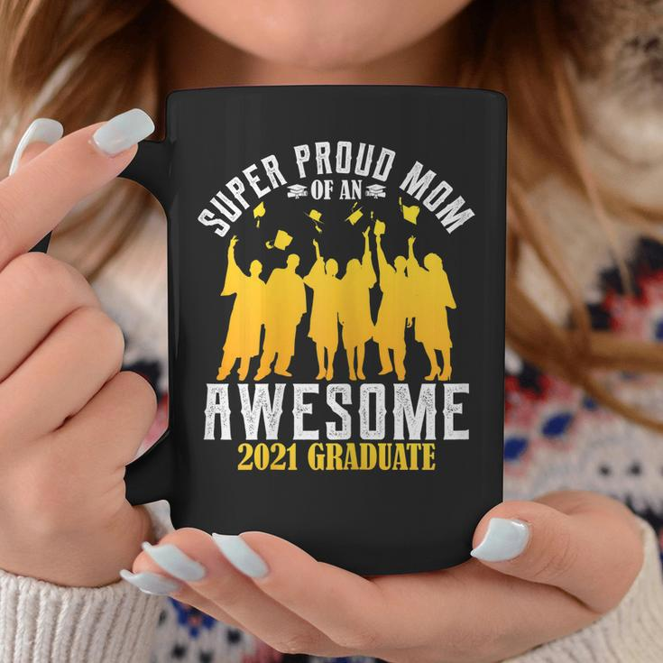 Womens Super Proud Mom 2021 College High School Graduation Her Him Coffee Mug Personalized Gifts