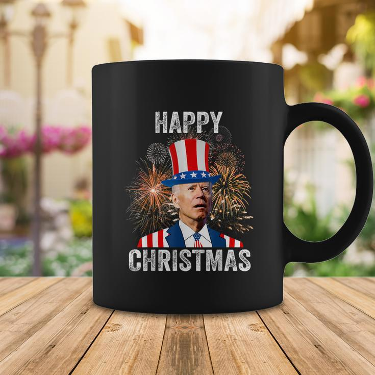Xmas Merry Christmas Funny Happy 4Th Of July Anti Joe Biden Coffee Mug Unique Gifts