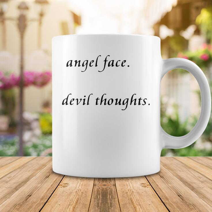 Angel Face Devil Thoughts V2 Coffee Mug Funny Gifts