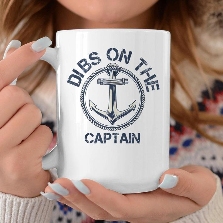 Dibs On The Captain Anchor Funny Captain Wife Coffee Mug Personalized Gifts