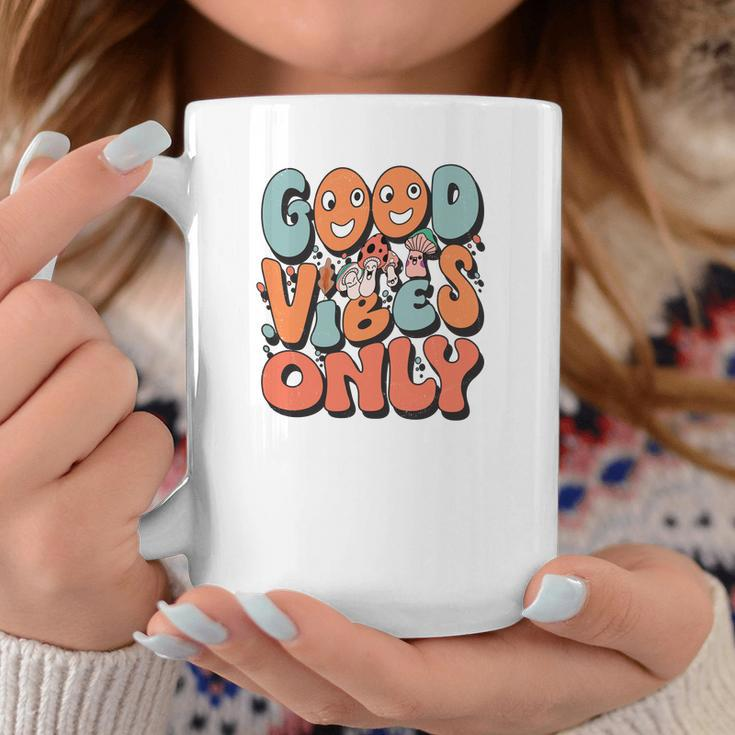 Good Vibes Only Fall Groovy Style Coffee Mug Funny Gifts