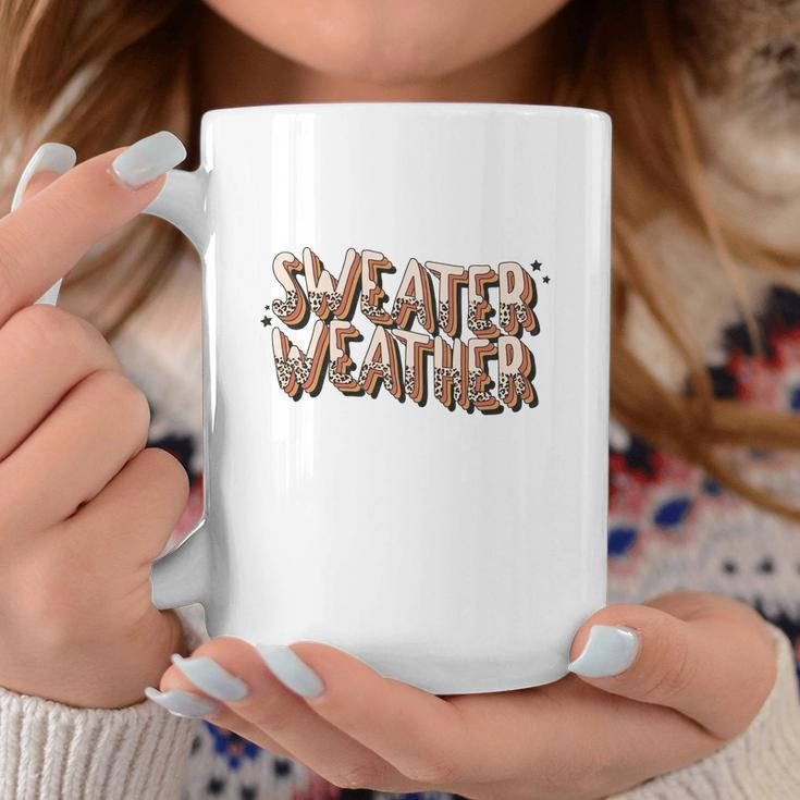 Happy Sweater Weather Fall Season Coffee Mug Funny Gifts