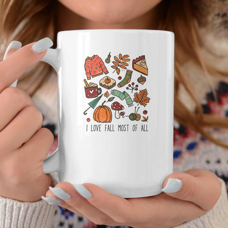 I Love Fall Most Of All Sweaters Things Coffee Mug Funny Gifts