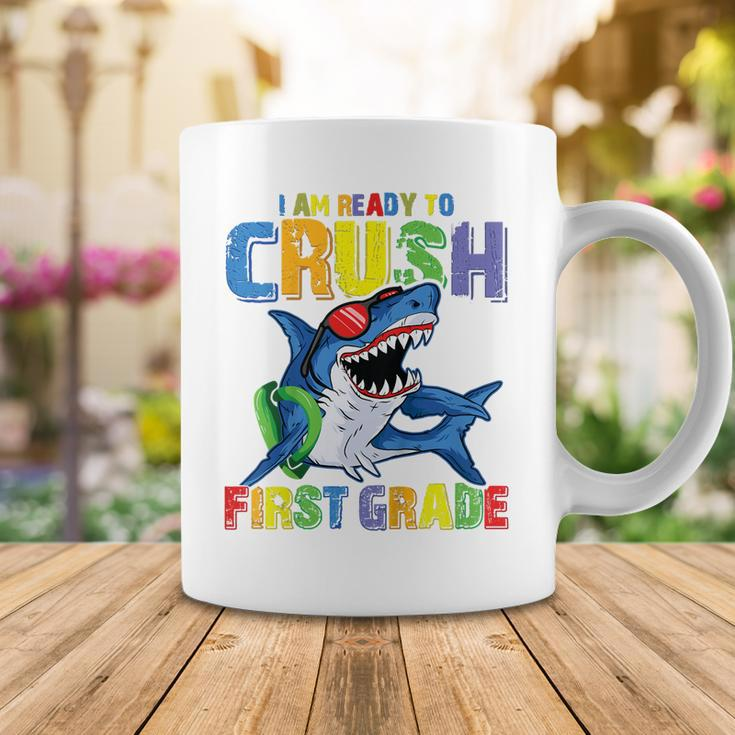 Kids Im Ready To Crush 1St Grade Shark Back To School For Kids Coffee Mug Funny Gifts