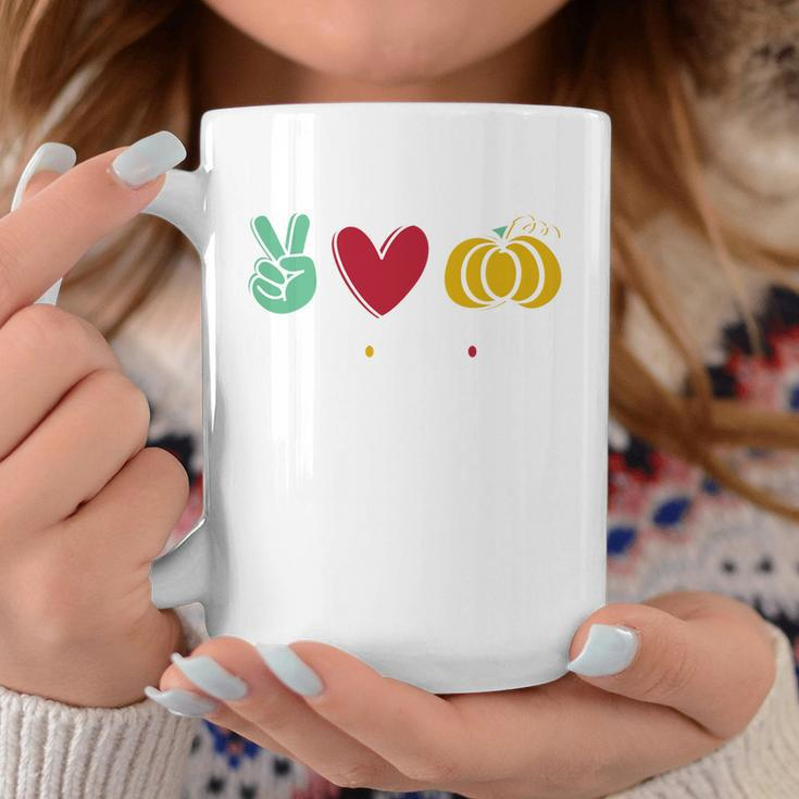 Peace Love Fall Cute Graphic Design Printed Casual Daily Basic Coffee Mug Personalized Gifts