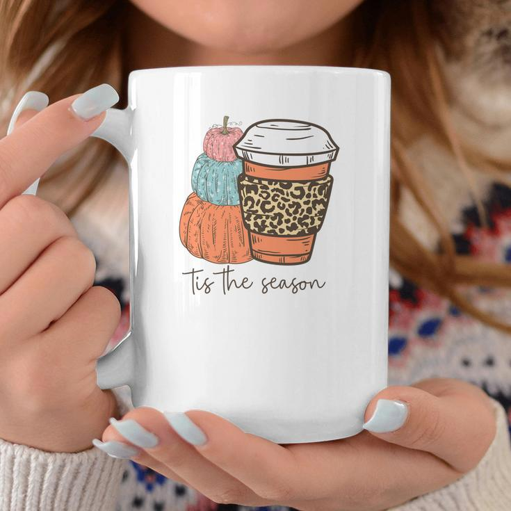 Pumpkins Tis The Season Latte Coffee Fall Gift Coffee Mug Funny Gifts