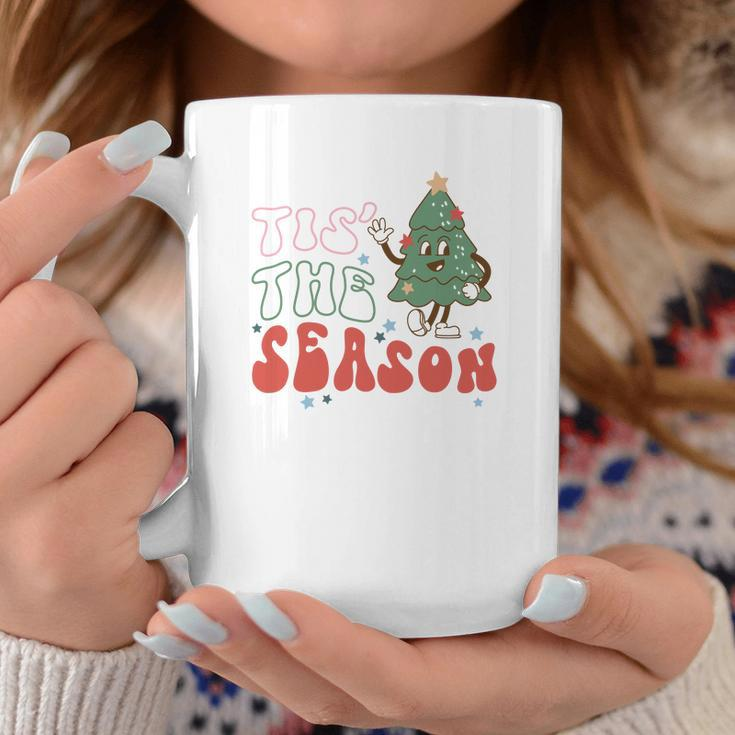 Retro Christmas Tis The Season Vintage Christmas Tree Coffee Mug Funny Gifts
