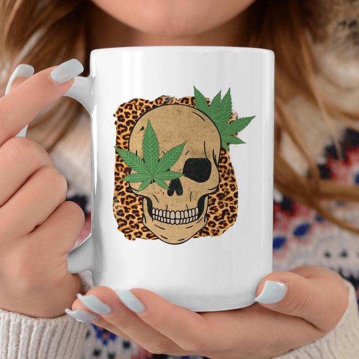 Skeleton And Plants Skull And Leaf Design Coffee Mug Funny Gifts