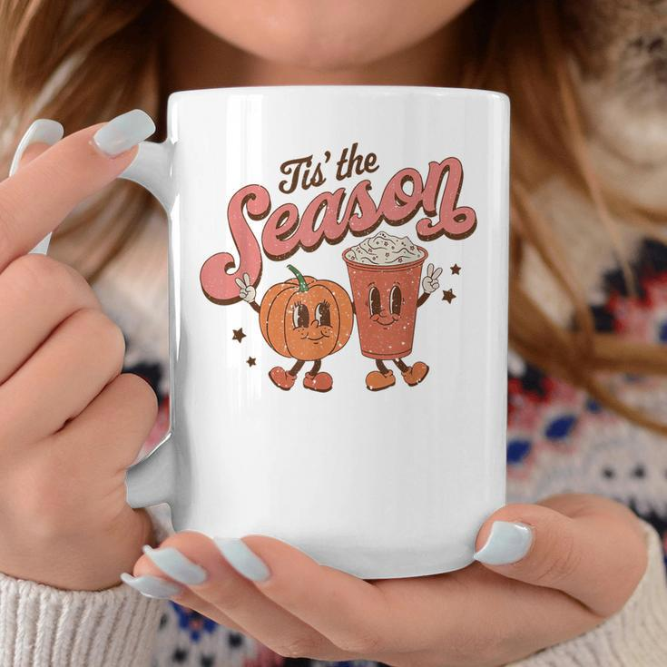 Tis The Season Pumpkin Spice Funny Fall Vibes Autumn Retro Coffee Mug Personalized Gifts