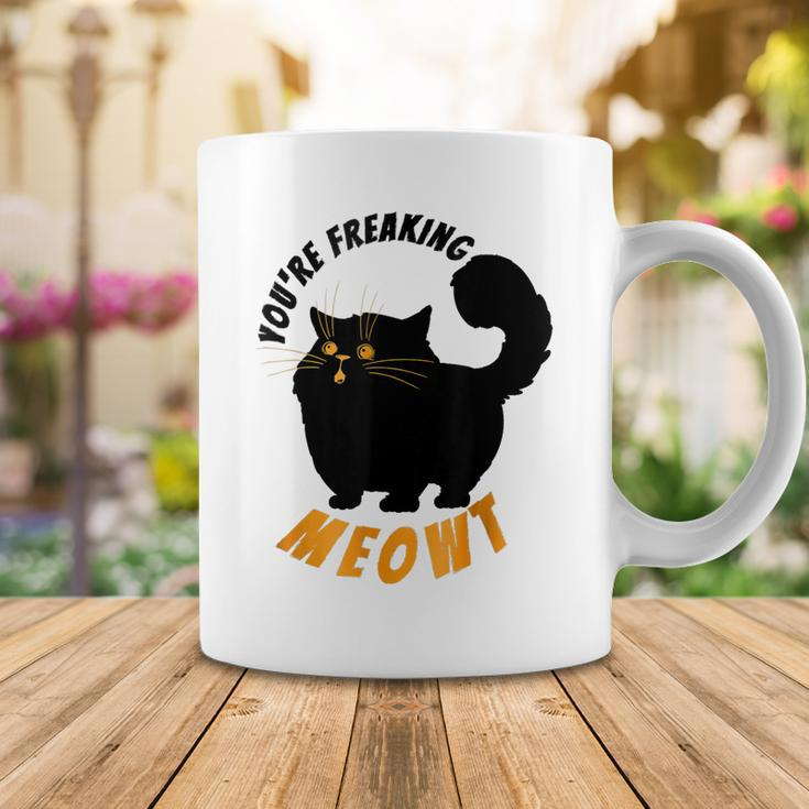 Youre Freaking Meowt Funny Black Halloween Cat Coffee Mug Funny Gifts