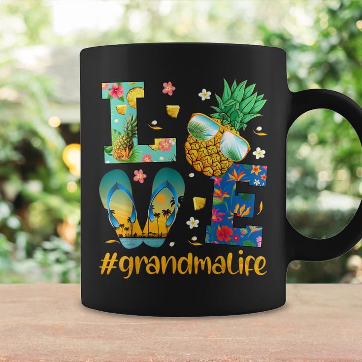Love Grandma Life Flip Flops Sunglasses Pineapple Summer  Coffee Mug