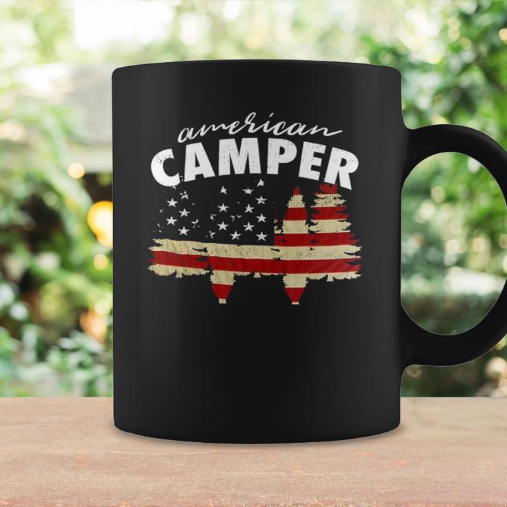 American Camper US Flag Patriotic Camping Coffee Mug