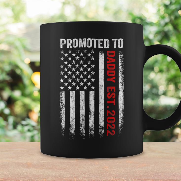 Firefighter Red Line Promoted To Daddy 2022 Firefighter Dad Coffee Mug