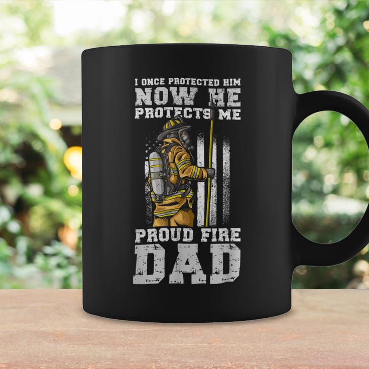 Firefighter Proud Fire Dad Firefighter Dad Of A Fireman Father V2 Coffee Mug