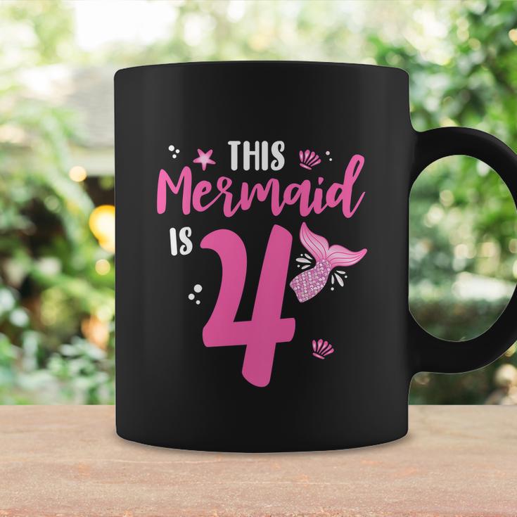 4Th Birthday Mermaid 4 Year Old Girl Funny Mermaid Party Coffee Mug Gifts ideas