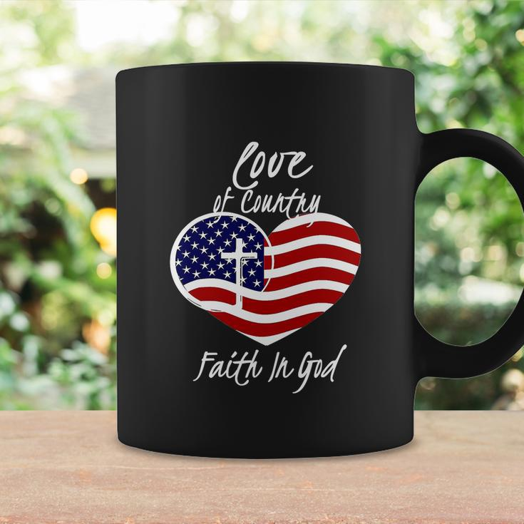 4Th Of July Funny Christian Faith In God Heart Cross Coffee Mug Gifts ideas
