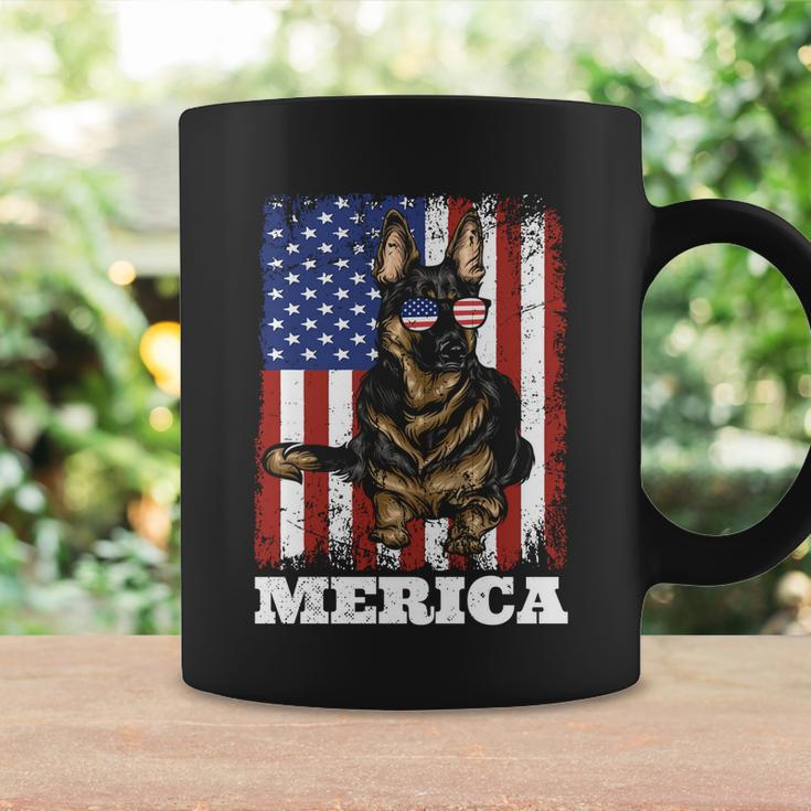 4Th Of July German Shepherd Dog American Flag Merica Cute Gift Coffee Mug Gifts ideas
