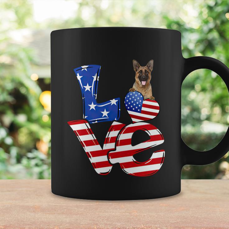 4Th Of July Patriotic Love German Shepherd American Flag Gift Coffee Mug Gifts ideas