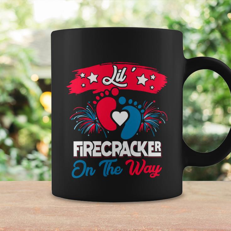 4Th Of July Pregnancy Patriotic Lil Firecracker On The Way Gift Coffee Mug Gifts ideas