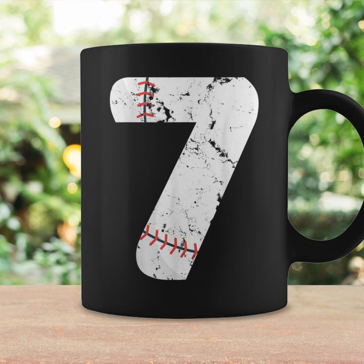 7Th Birthday Baseball Big Number Seven 7 Year Old Boy Girl V2 Coffee Mug Gifts ideas