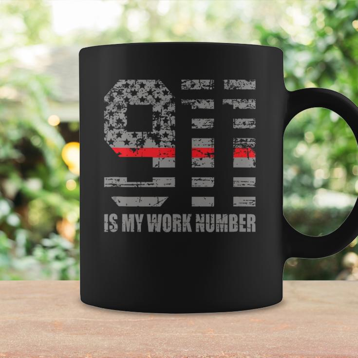 911 Is My Work Number Funny Firefighter Hero Quote Coffee Mug Gifts ideas