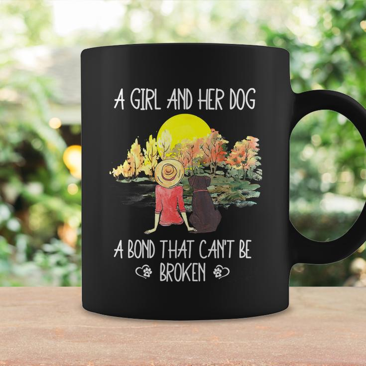 A Girl And Her Dog A Bond That Cant Be Broken Cute Graphic Design Printed Casual Daily Basic Coffee Mug Gifts ideas