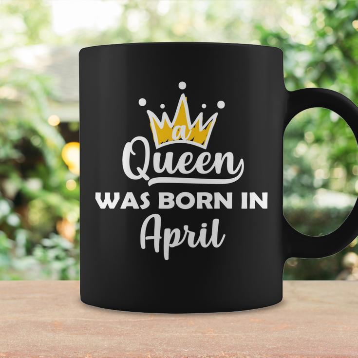 A Queen Was Born In April Birthday Graphic Design Printed Casual Daily Basic Coffee Mug Gifts ideas
