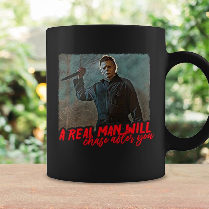 A Real Man Will Chase After You Halloween Horror Movies Coffee Mug Gifts ideas