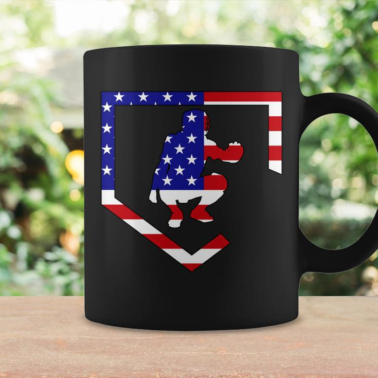 American Baseball Catcher Flag Tshirt Coffee Mug Gifts ideas