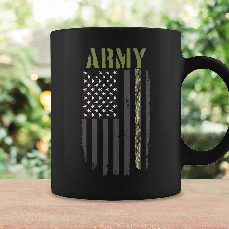 Army Veteran Thin Camo Line Flag Tshirt Coffee Mug Gifts ideas