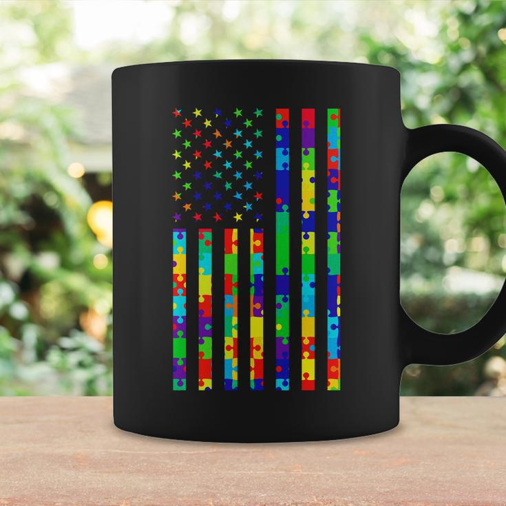 Autism Awareness Colorful Puzzle Flag Coffee Mug Gifts ideas