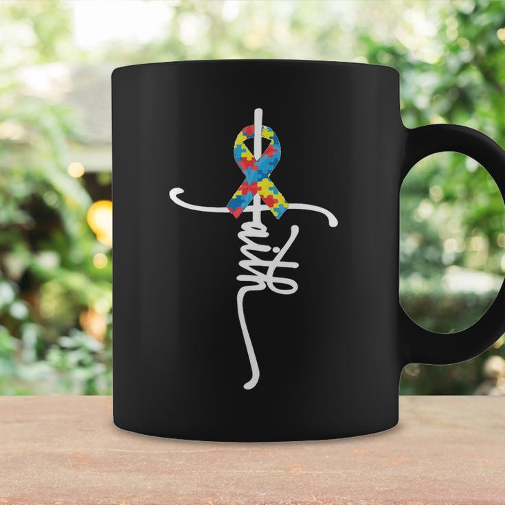 Autism Faith Puzzle Ribbon Tshirt Coffee Mug Gifts ideas