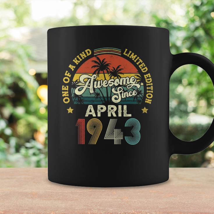 Awesome Since April 1943 Vintage 80Th Birthday For Men Women Coffee Mug Gifts ideas