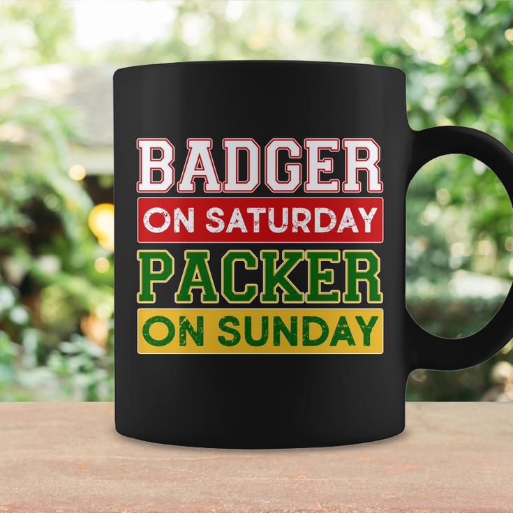 Badger On Saturday Packer On Sunday Tshirt Coffee Mug Gifts ideas