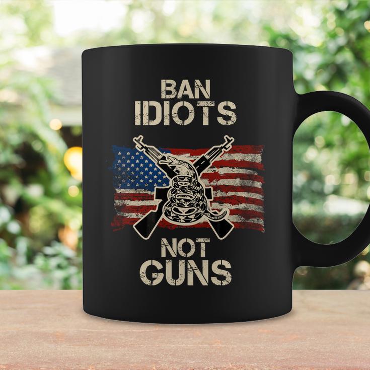 Ban Guns Not Idiots Pro American Gun Rights Flag Coffee Mug Gifts ideas