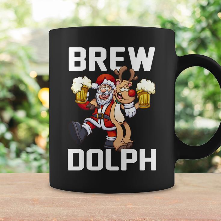 Brew Dolph Red Nose Reindeer Graphic Design Printed Casual Daily Basic Coffee Mug Gifts ideas