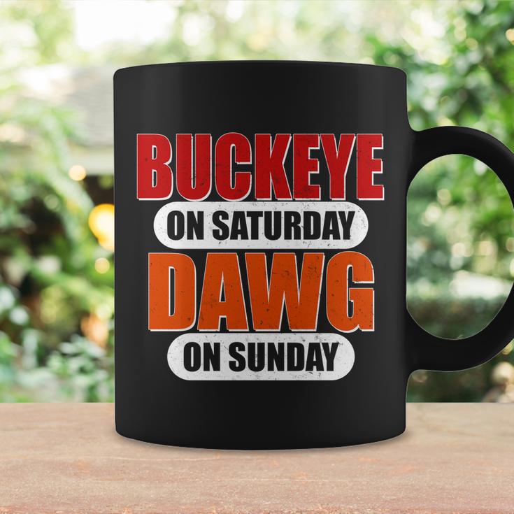 Buckeye On Saturday Dawg On Sunday Tshirt Coffee Mug Gifts ideas