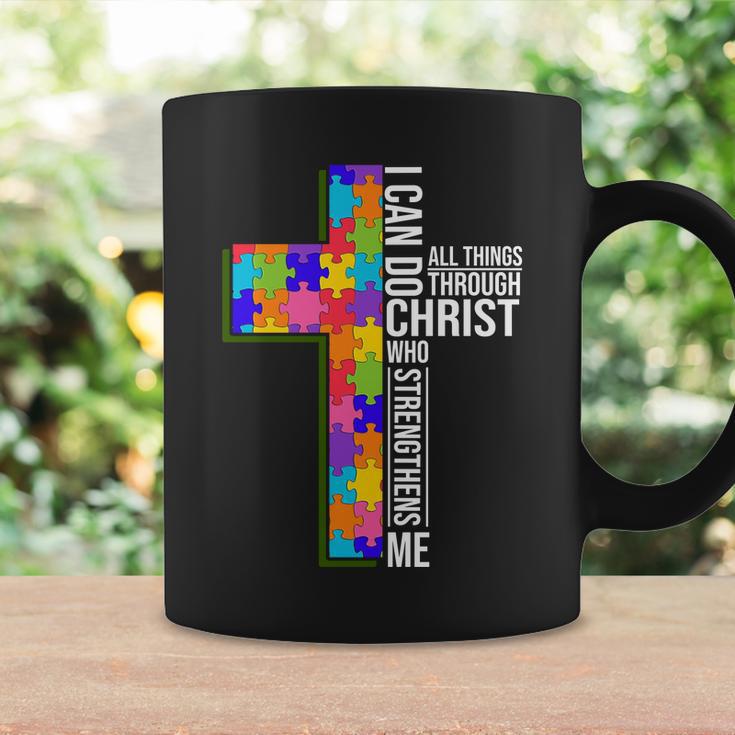 Can Do All Things Through Christ Autism Awareness Coffee Mug Gifts ideas