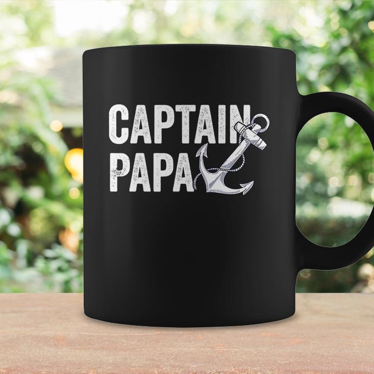 Captain Papa Pontoon Lake Sailor Fuuny Fishing Boating Coffee Mug Gifts ideas
