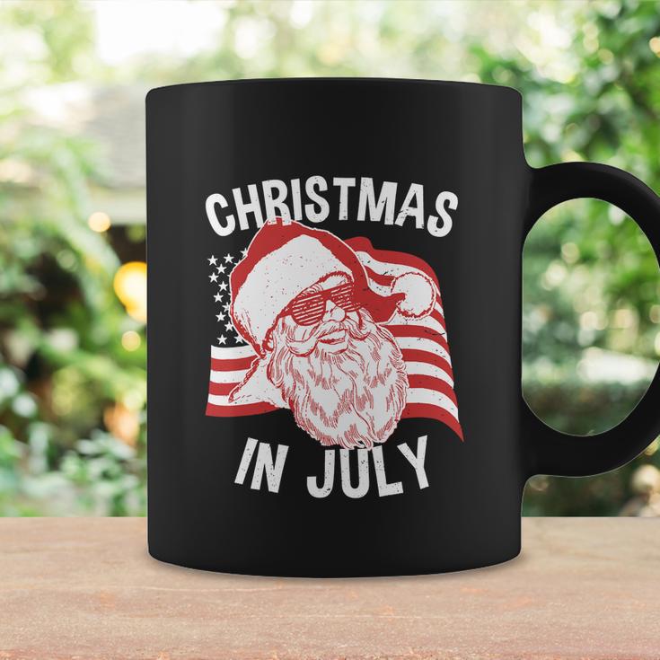 Christmas In July Retro Hipster Funny Santa 4Th Of July Coffee Mug Gifts ideas