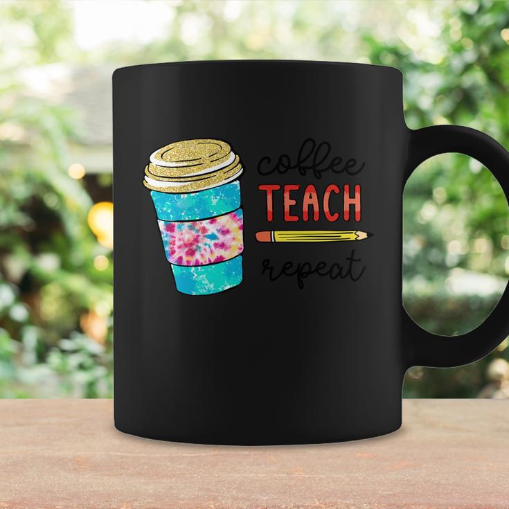 Coffee Teach Repeat Graphic Premium Tees For Teacher Unisex Coffee Mug Gifts ideas