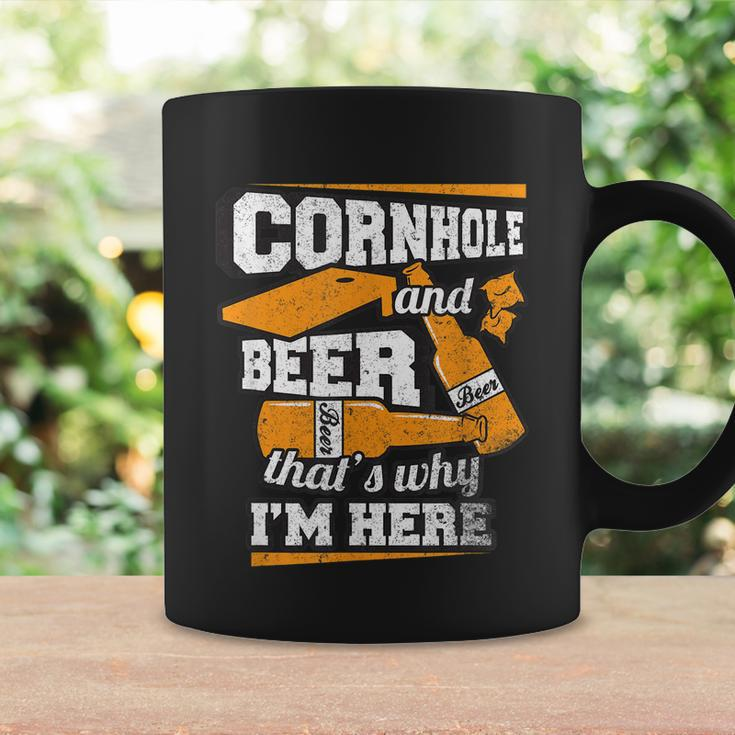 Cornhole And Beer Thats Why Im Here Funny Cornhole Coffee Mug Gifts ideas