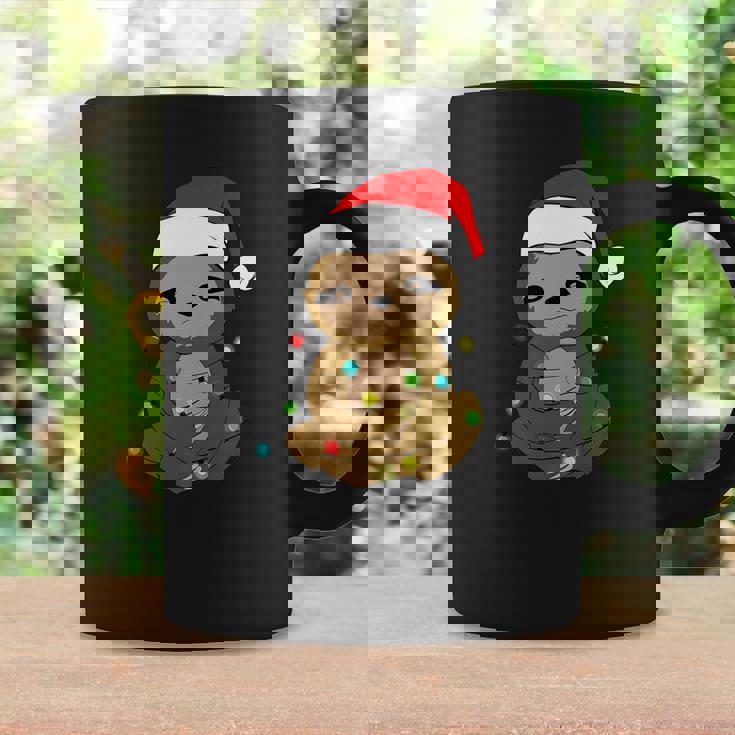 Cute Christmas Sloth Xmas Sloth With Santa Hat Coffee Mug Gifts ideas