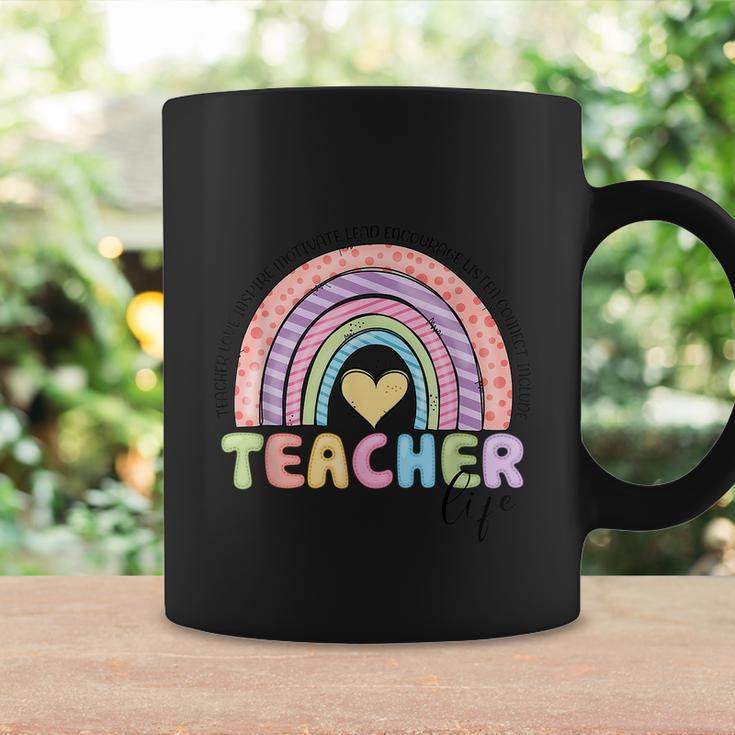Cute Rainbow Teacher Life Teacher Last Day Of School Coffee Mug Gifts ideas