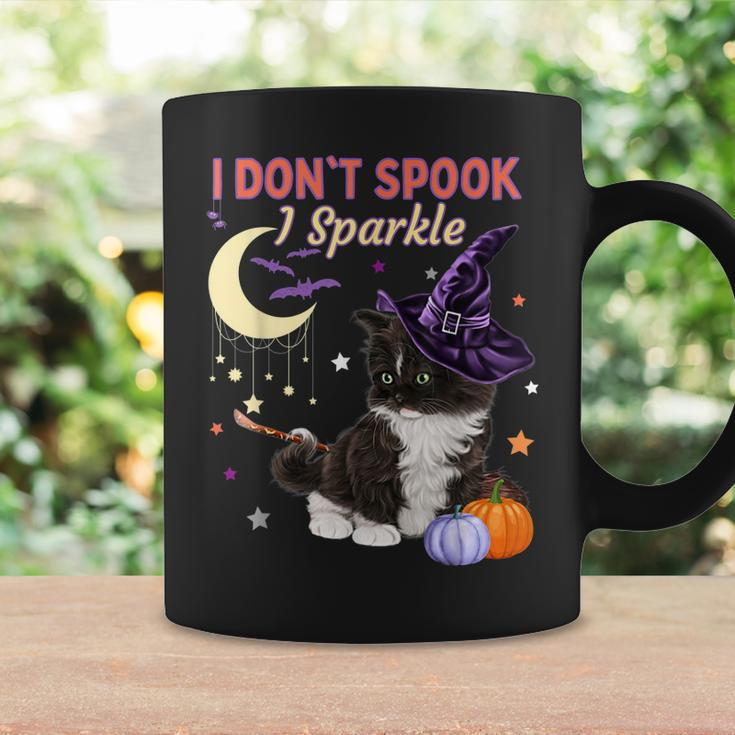 Cute Witch Cat Funny Halloween Kitty Cat Costume Witch Hat Coffee Mug Gifts ideas