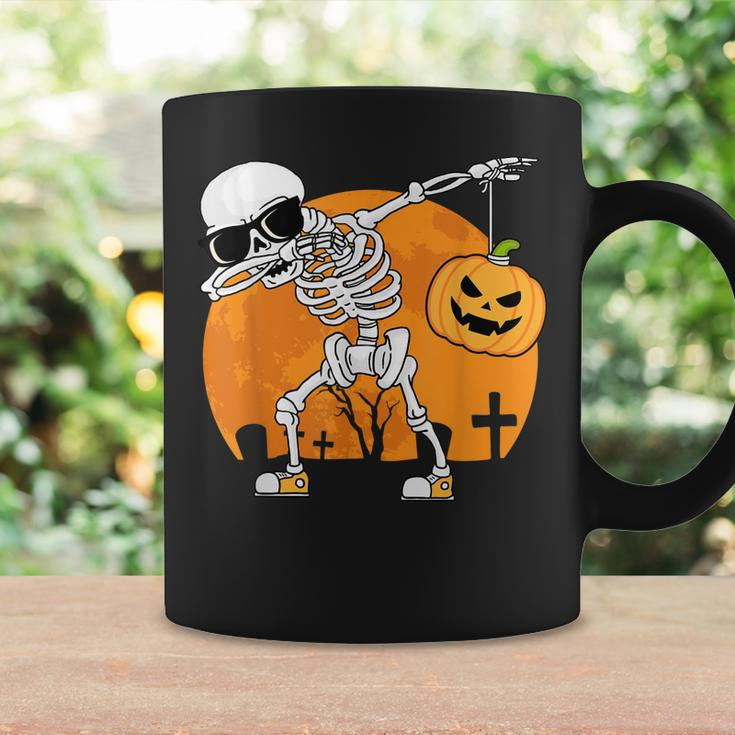 Dabbing Skeleton Funny Halloween Pumpkin Skeleton Coffee Mug Gifts ideas