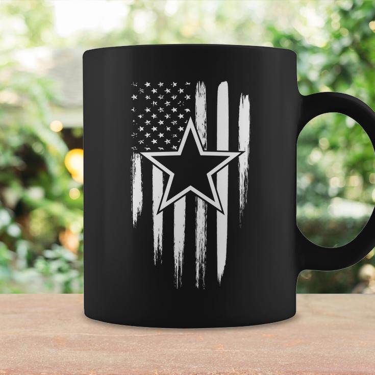 Dallas Tx Star Football Fan Distressed Us Flag Coffee Mug Gifts ideas
