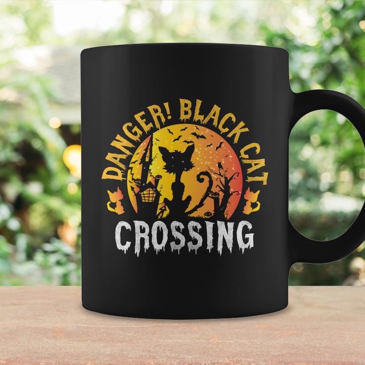 Danger Black Cat Crossing Halloween Quote Coffee Mug Gifts ideas