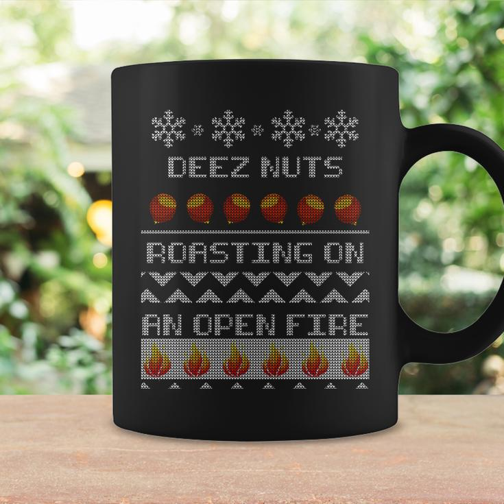 Deez Nuts Roasting On An Open Fire Ugly X-Mas Tshirt Coffee Mug Gifts ideas